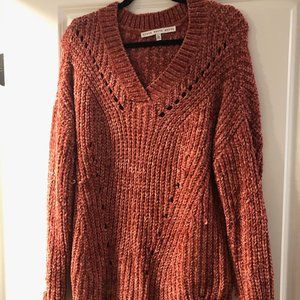 Coral Chenille Sweater